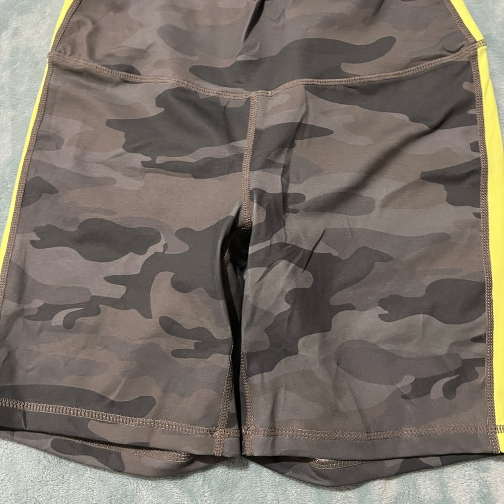 Reebok Camouflage Shorts with Yellow Accent
